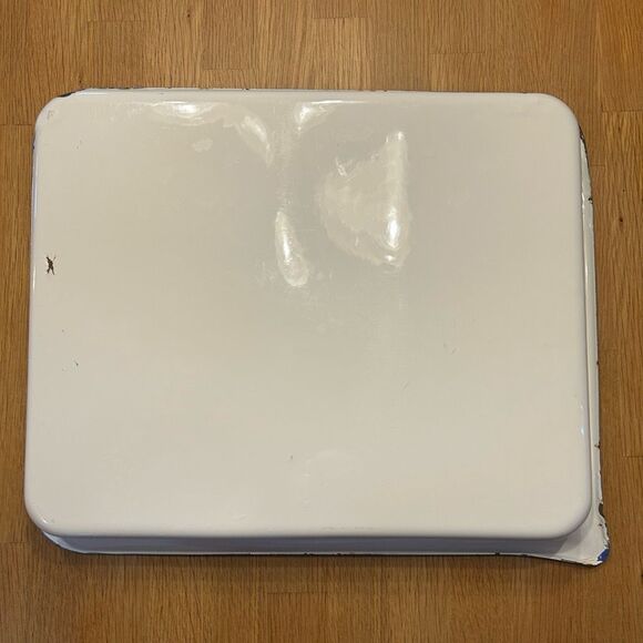 Vintage Large Blue White Enamelware Tray - Picture 2 of 8